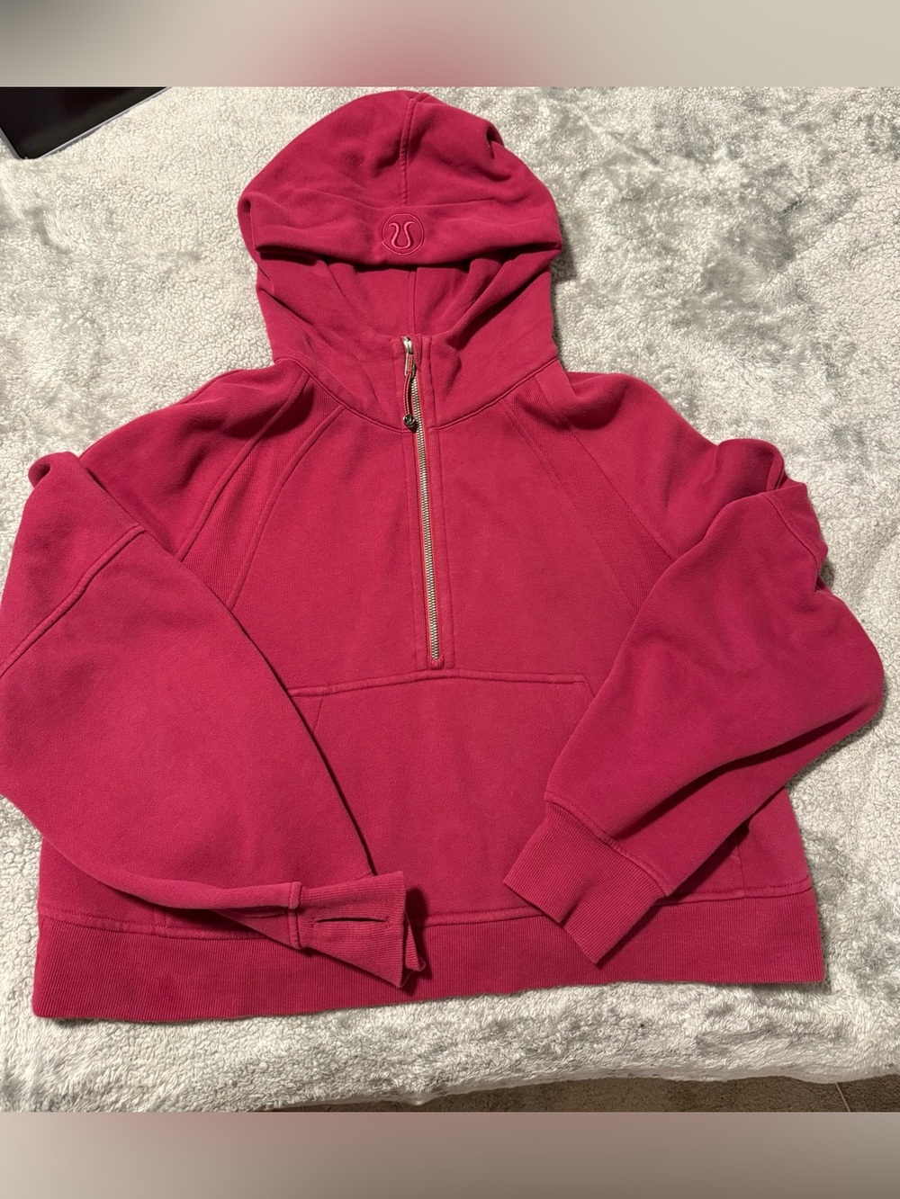 lululemon athletica scuba Raspberry Half-Zip Hoodie Pullover